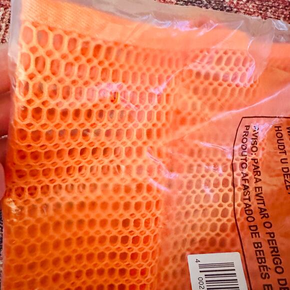 NEW Orange Large Mesh Vacation Beach Bag / Pool Cruise Tote / Travel Concert - Picture 5 of 6